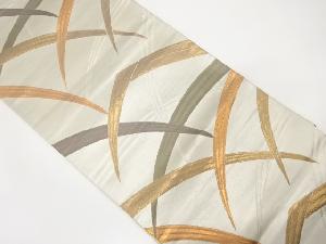 アンティーク　芝草模様織出し袋帯（着用可）